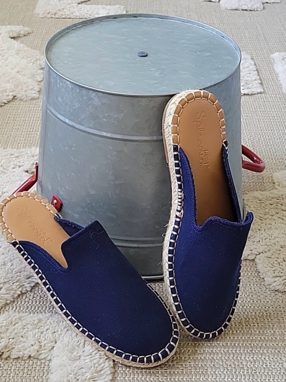 Splendid Navy Canvas Slip-On Mules